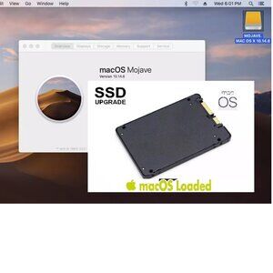 Mac OS Mojave 10.14.6 Preinstalled 240GB 2.5" SSD | For MacBook, iMac, Mac Pro